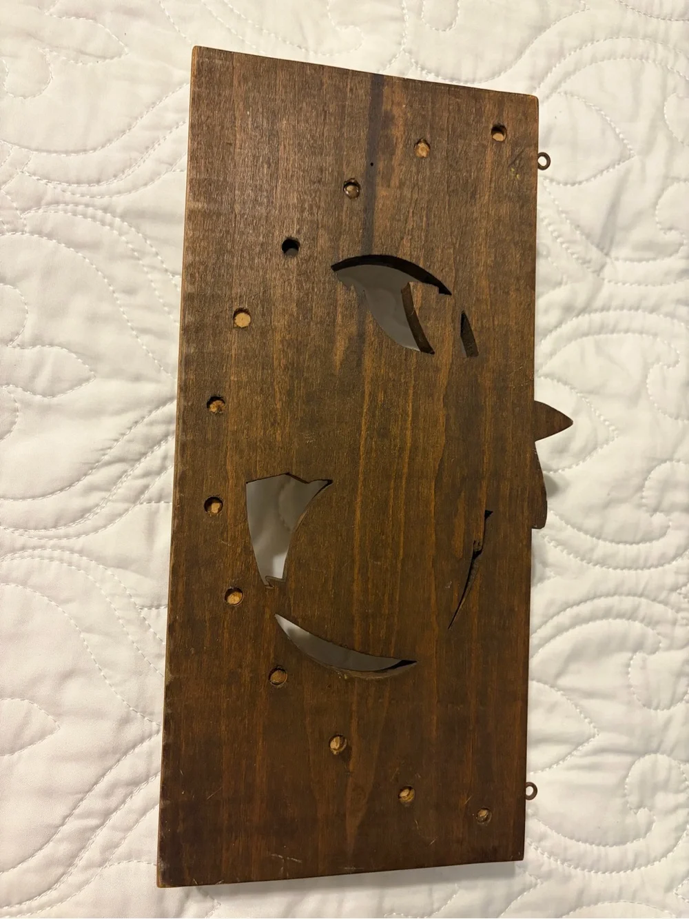 Vintage Wooden Scottish Dog Wall Hook - Belt/Tie Organizer-